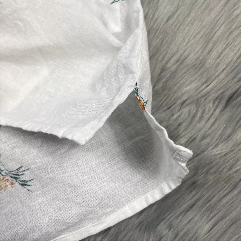 O’Neill Girls Floral Button Up Linen Blend Shirt XXS - Picture 5 of 7